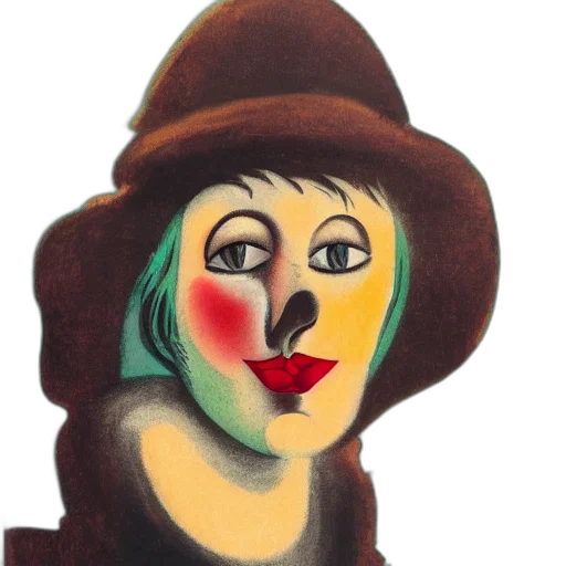 face, mask, hat, watercolor transparent PNG cut-out