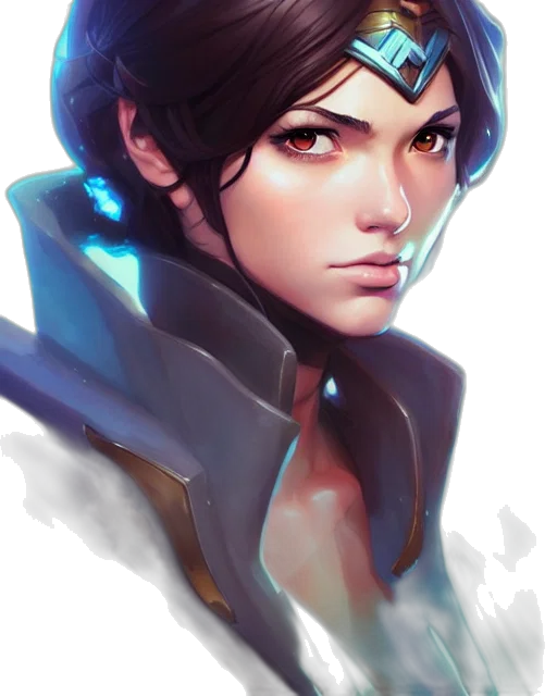 face, staff, weapon, fantasy art transparent PNG cut-out