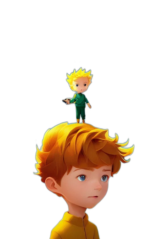 crown, staff, hair, creature transparent PNG cut-out