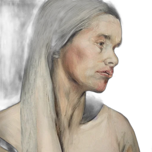 face, photorealistic, fantasy art, oil painting transparent PNG cut-out