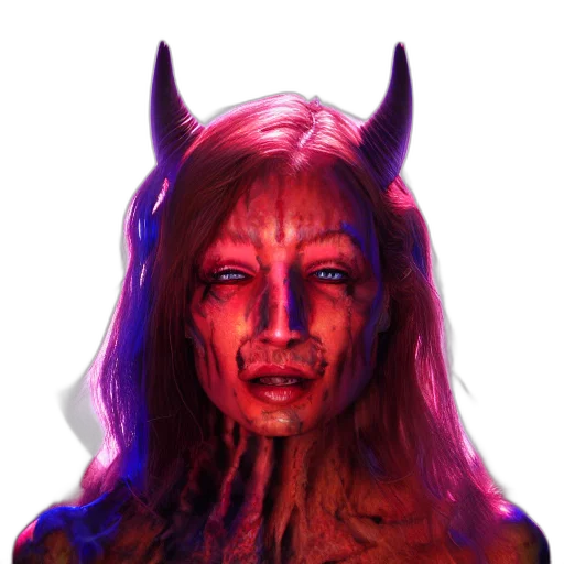 face, mask, creature, staff transparent PNG cut-out