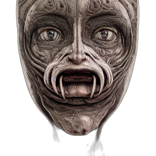 mask, face, creature, staff transparent PNG cut-out