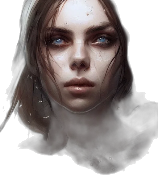 face, mask, creature, fantasy art transparent PNG cut-out