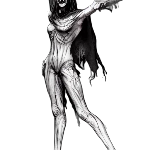creature, staff, dress, concept art transparent PNG cut-out