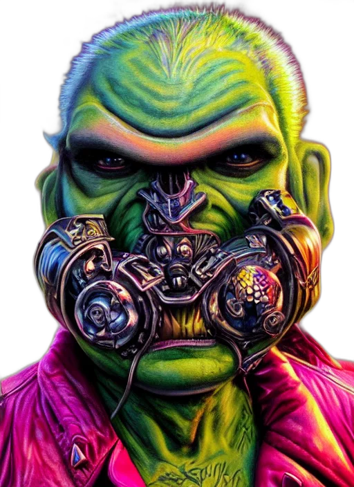 mask, face, creature, comic book art transparent PNG cut-out