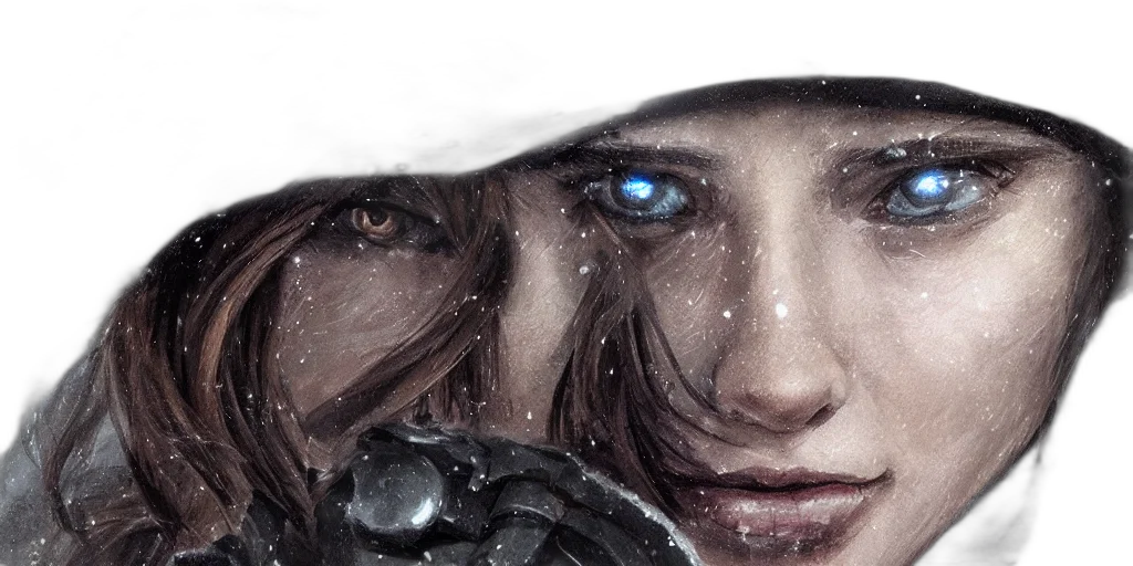 face, robot, concept art, fantasy art transparent PNG cut-out