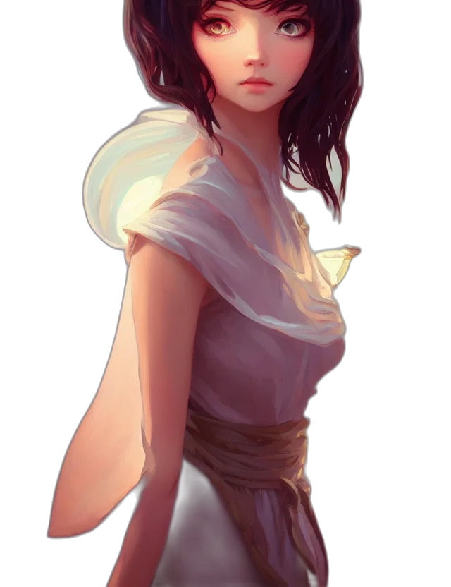 dress, staff, face, crown transparent PNG cut-out