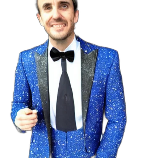 jacket, staff, cartoon, blue transparent PNG cut-out