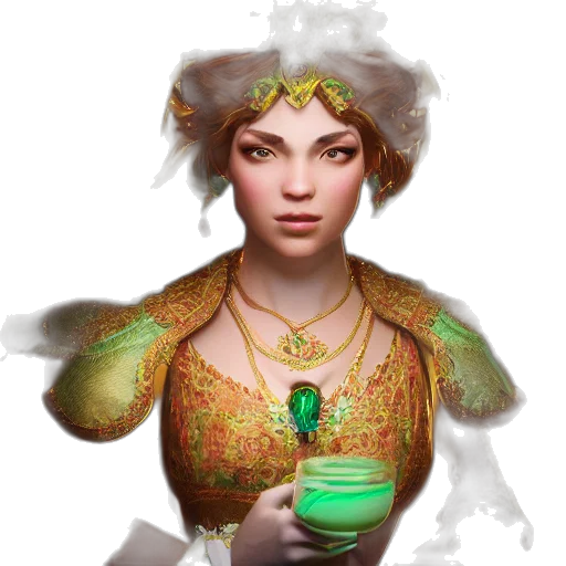 jewelry, crown, face, staff transparent PNG cut-out