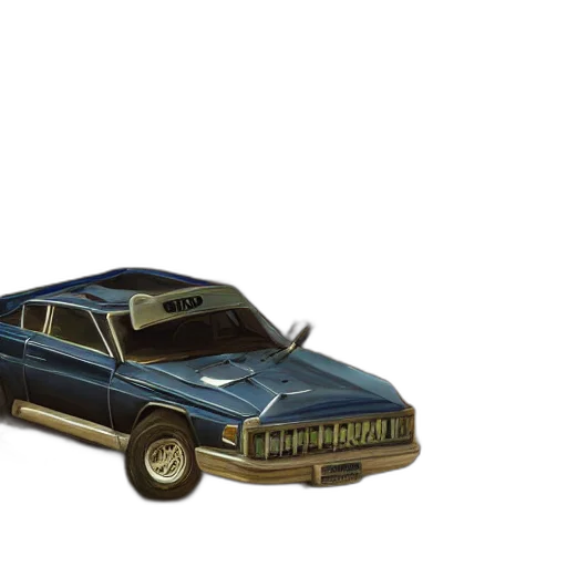 car, 3d render, concept art, photorealistic transparent PNG cut-out