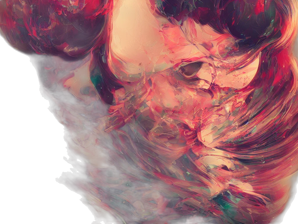 dragon, mask, face, hair transparent PNG cut-out
