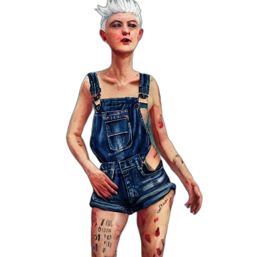 dress, concept art, photorealistic, cyberpunk transparent PNG cut-out
