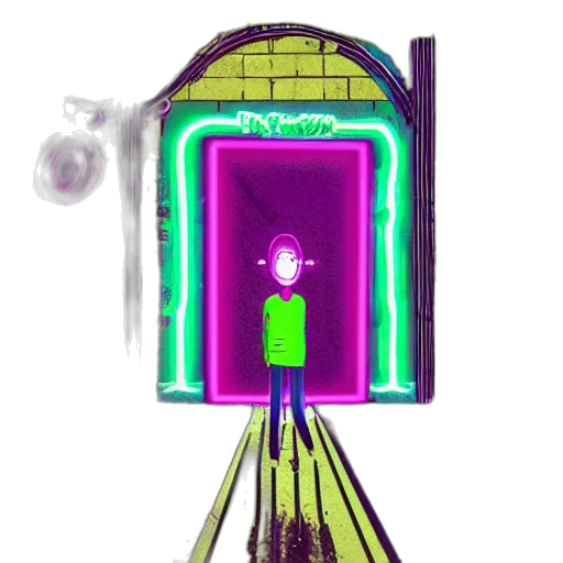 robot, staff, umbrella, face transparent PNG cut-out