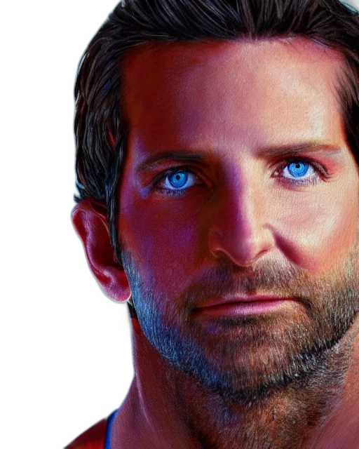face, photorealistic, 3d render, comic book art transparent PNG cut-out