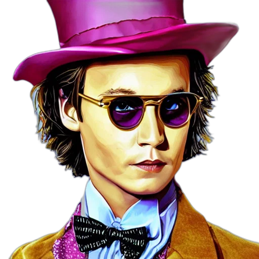 hat, face, photorealistic, comic book art transparent PNG cut-out