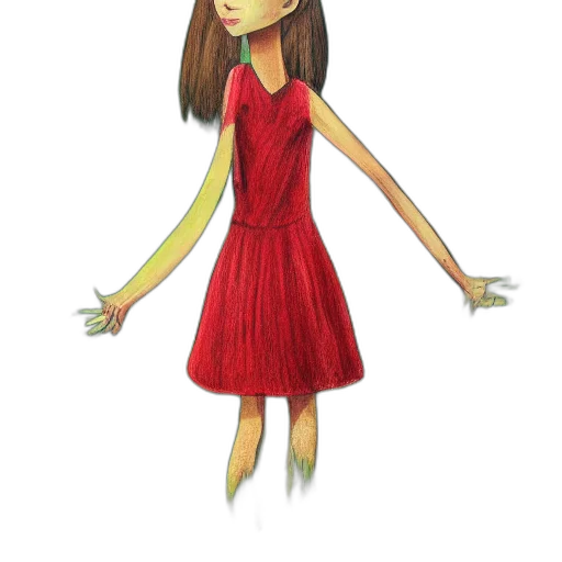 dress, staff, creature, concept art transparent PNG cut-out