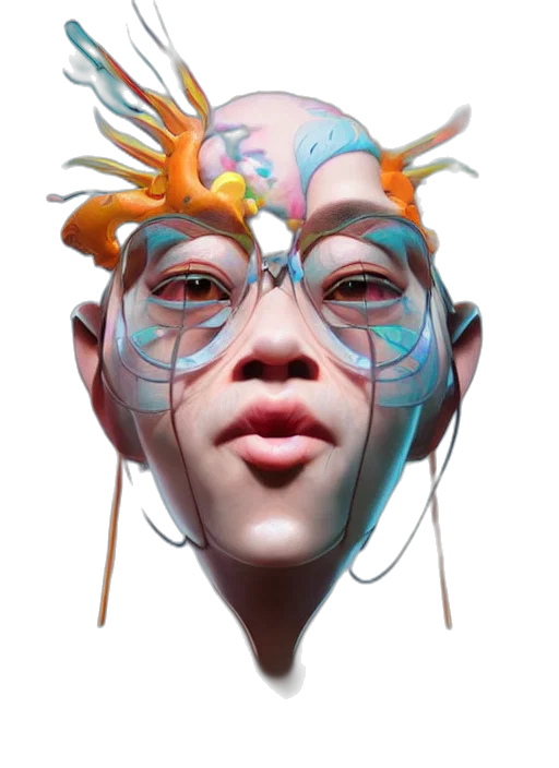 mask, face, creature, crown transparent PNG cut-out