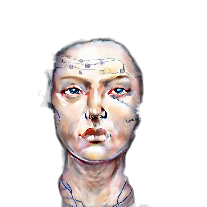face, mask, robot, staff transparent PNG cut-out