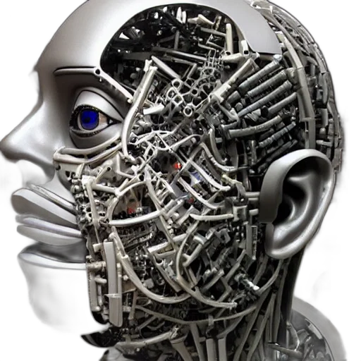 robot, face, mask, cyberpunk transparent PNG cut-out