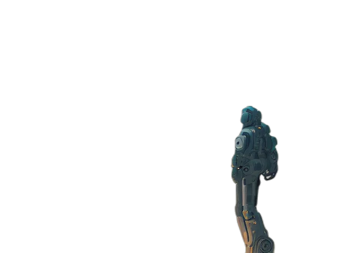 robot, weapon, sword, staff transparent PNG cut-out