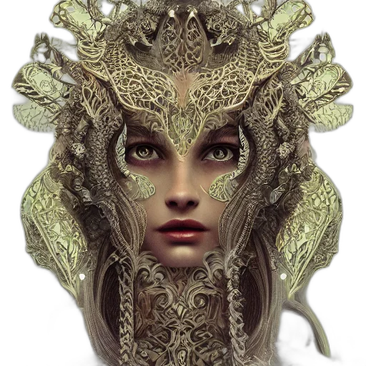 mask, dragon, face, creature transparent PNG cut-out