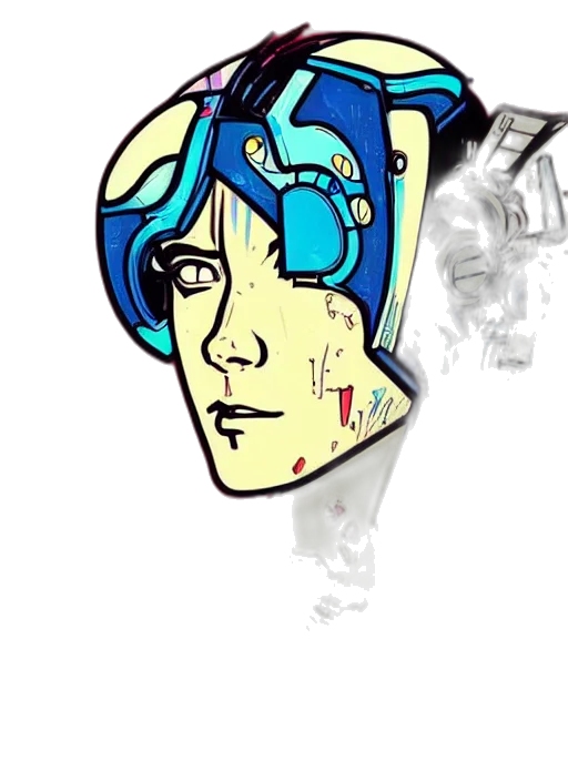 face, mask, robot, jacket transparent PNG cut-out