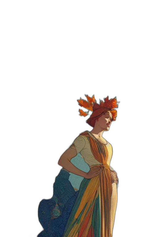 dress, crown, staff, hat transparent PNG cut-out