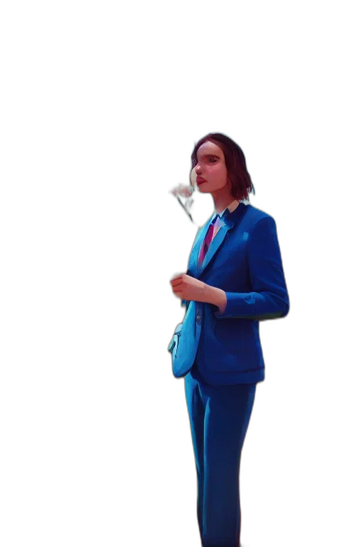 staff, jacket, umbrella, robot transparent PNG cut-out