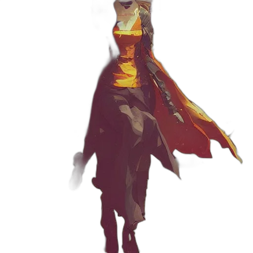 staff, dress, dragon, mask transparent PNG cut-out