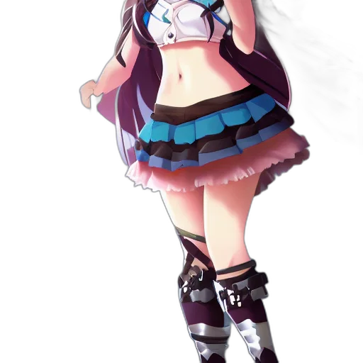 dress, robot, staff, weapon transparent PNG cut-out