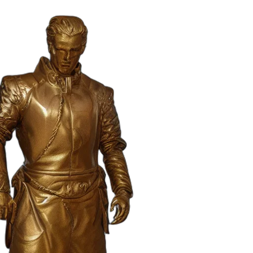 3d render, golden, portrait, russia transparent PNG cut-out