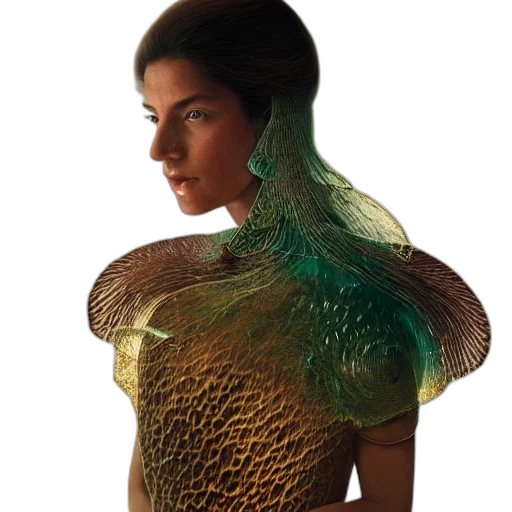 hair, dress, jewelry, creature transparent PNG cut-out