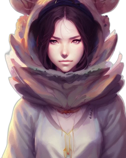 face, jacket, mask, staff transparent PNG cut-out