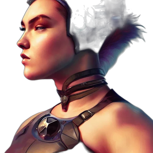 face, jewelry, staff, robot transparent PNG cut-out