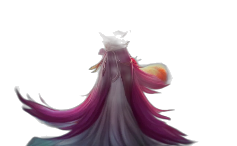 hair, crown, dress, staff transparent PNG cut-out