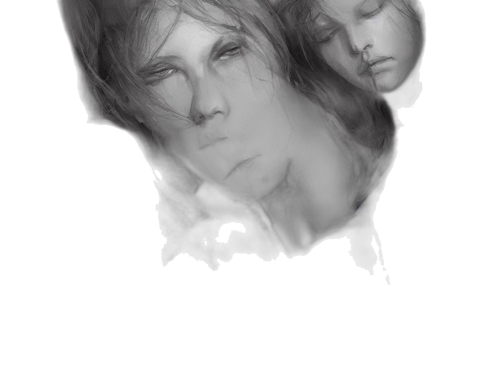 face, photorealistic, pencil sketch, concept art transparent PNG cut-out