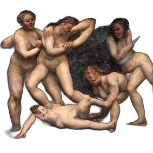 hair, creature, oil painting, concept art transparent PNG cut-out