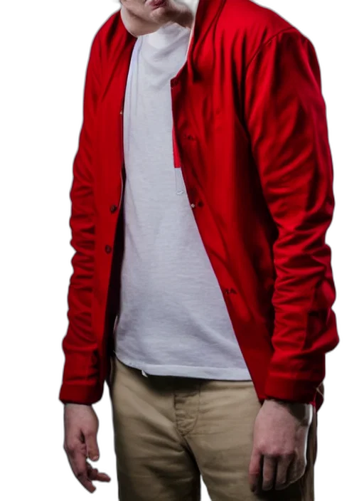 jacket, staff, face, creature transparent PNG cut-out