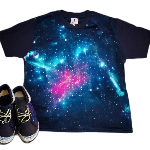 shoes, outer space, dark, neon transparent PNG cut-out