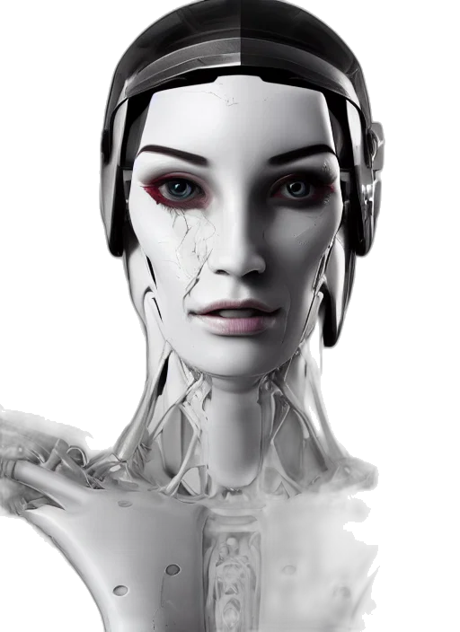 robot, face, cyberpunk, concept art transparent PNG cut-out
