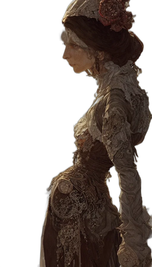dress, hair, face, crown transparent PNG cut-out