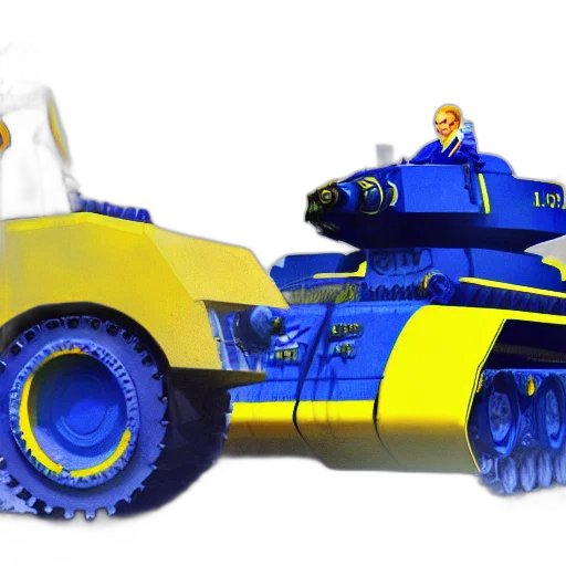 car, weapon, robot, 3d render transparent PNG cut-out