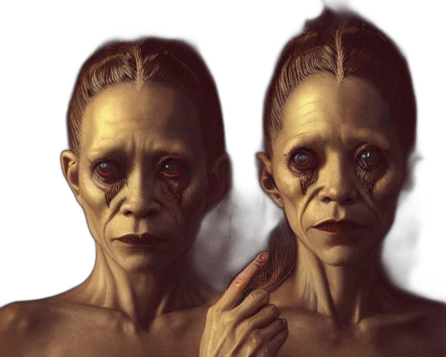 face, mask, creature, concept art transparent PNG cut-out