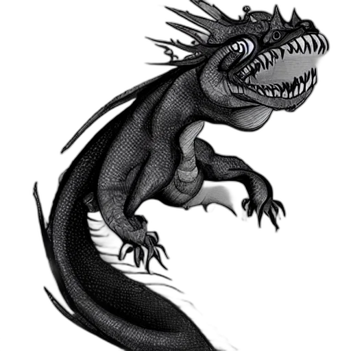 dragon, creature, animal, staff transparent PNG cut-out