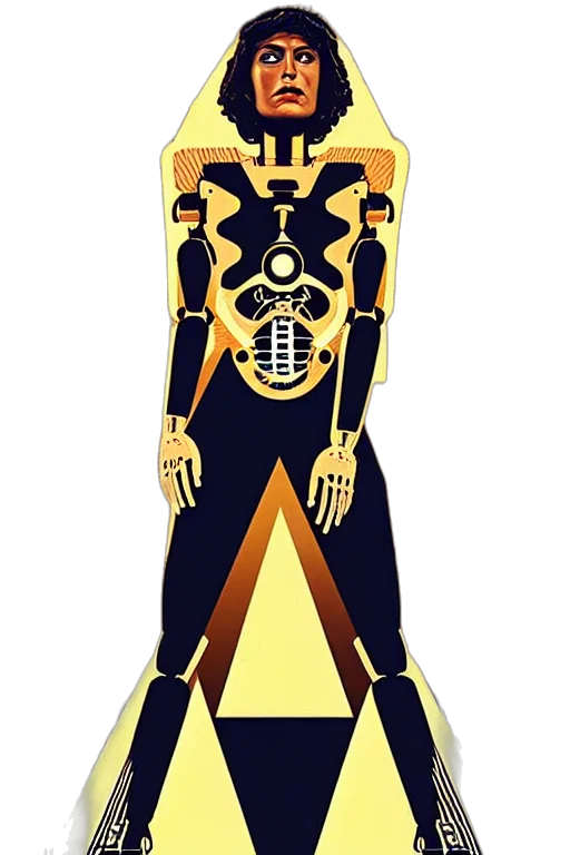 robot, staff, mask, jewelry transparent PNG cut-out