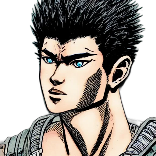 face, hair, comic book art, anime transparent PNG cut-out