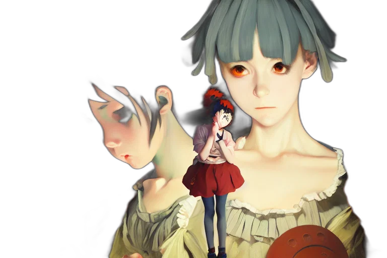 mask, dress, face, concept art transparent PNG cut-out
