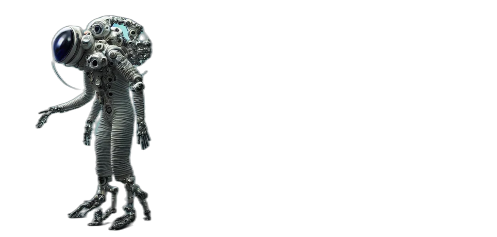 robot, staff, jewelry, creature transparent PNG cut-out