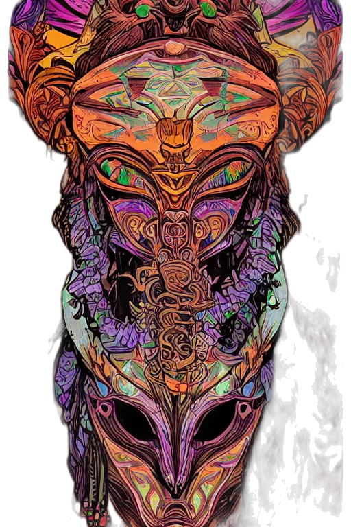 mask, face, dragon, creature transparent PNG cut-out