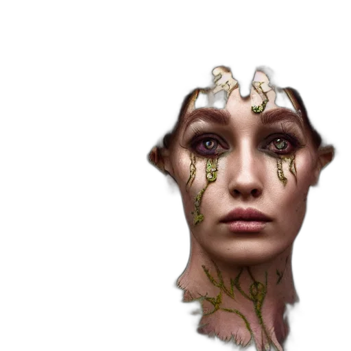 face, crown, mask, creature transparent PNG cut-out